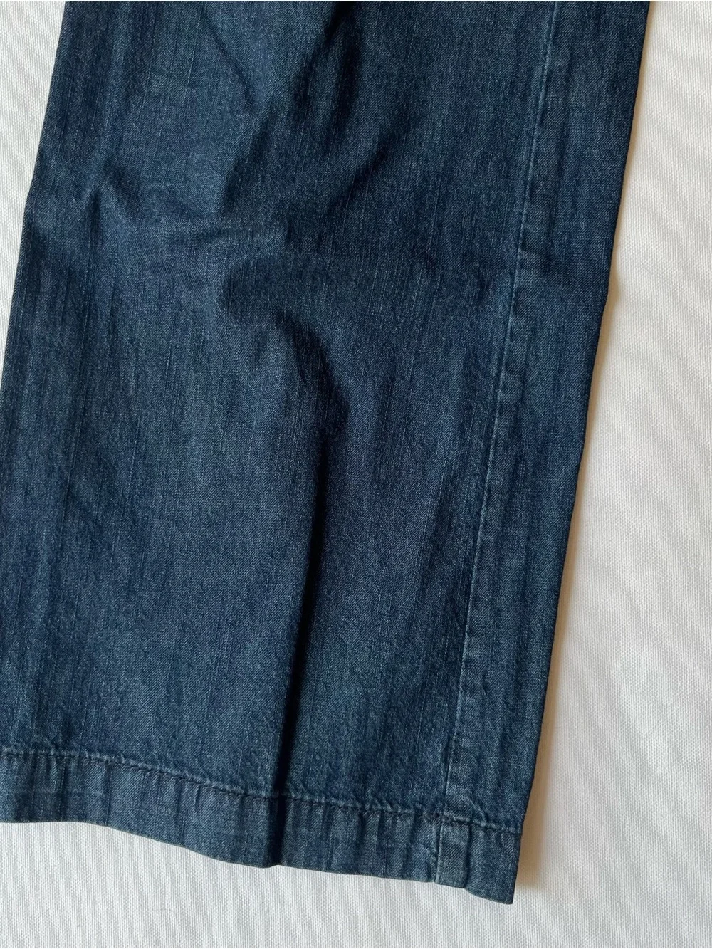 Free People Wide leg ankle crop Straight relaxed pants 4 Lightweight blue denim